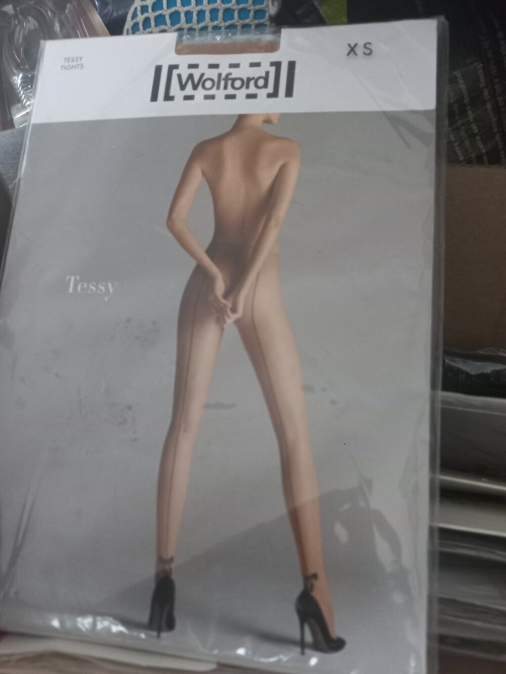 Wolford Individual Tessy (Black Back Seam W Bow) Tights Xsmall XS New Sealed